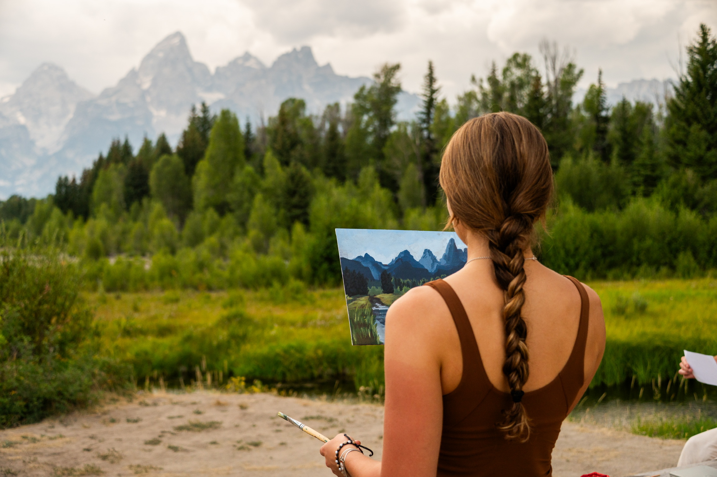 Tetons plein air painting